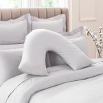 Dorma 300 Thread Count 100% Cotton Sateen Plain Silver V-Shaped Pillowcase Silver