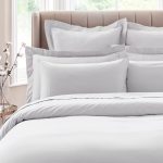 Dorma 300 Thread Count 100% Cotton Sateen Plain Silver Cuffed Pillowcase Silver