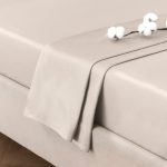 Dorma 300 Thread Count 100% Cotton Sateen Plain Natural Flat Sheet Beige