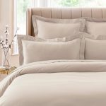 Dorma 300 Thread Count 100% Cotton Sateen Plain Natural Oxford Pillowcase Beige