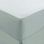 Dorma 300 Thread Count 100% Cotton Sateen Plain Seafoam 32cm Fitted Sheet Seafoam
