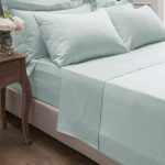 Dorma 300 Thread Count 100% Cotton Sateen Plain Seafoam Flat Sheet Seafoam
