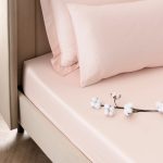 Dorma 300 Thread Count 100% Cotton Sateen Plain Blush 35cm Fitted Sheet Blush