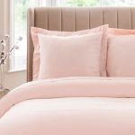 Dorma 300 Thread Count 100% Cotton Sateen Plain Blush Continental Square Pillowcase Blush