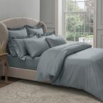 Dorma 300 Thread Count 100% Cotton Sateen Plain Denim Duvet Cover Denim