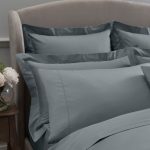 Dorma 300 Thread Count 100% Cotton Sateen Plain Denim Cuffed Pillowcase Denim