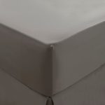 Dorma 300 Thread Count 100% Cotton Sateen Plain Mink 32cm Fitted Sheet Mink