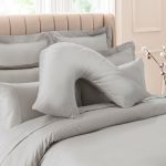 Dorma 300 Thread Count 100% Cotton Sateen Plain Slate V-Shaped Pillowcase Slate