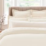 Dorma 300 Thread Count 100% Cotton Sateen Plain Cream Bolster Pillowcase Cream
