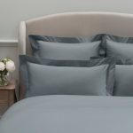 Dorma 300 Thread Count 100% Cotton Sateen Plain Denim Oxford Pillowcase Denim