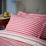 Joules Sail Stripe Red Oxford Pillowcase Navy