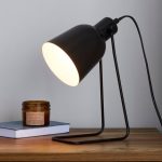 Sivas Black Leaning Wire Mini Task Lamp Black