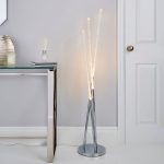 Tassani LED Bubble 3 Light Floor Lamp Silver, Chrome