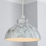 Marble Effect Galley Easy Fit Pendant Grey
