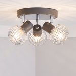 Mattia Wire Cage 3 Light Flush Fitting Chrome