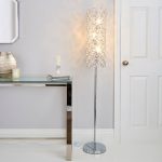 Arden Floor Lamp Chrome, Clear