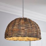 Lari Wicker Weave Easy Fit Pendant Grey wash