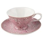 Katie Alice Ditsy Floral Pink Tea Cup and Saucer Pink
