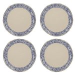 Set of 4 Mikasa Azores Speckle Dinner Plates Blue