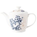 V&A Palmers Silk Six Cup Teapot Blue