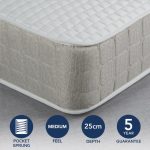Fogarty Luxe Memory Foam and 1000 Pocket Spring Mattress White