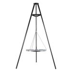 Chrome Hanging Grill and Tripod Black