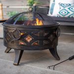 Diamond Deep Steel Fire Pit Black