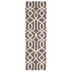 Nourison Linear 5 Grey and Ivory Runner Grey
