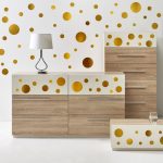 Gold Metallic Dots Wall Stickers Gold