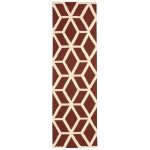 Nourison Linear 1 Brick and Ivory Runner Red