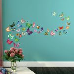 Butterflies with Crystals Wall Stickers MultiColoured