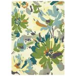 Reef Floral Rug Green