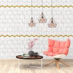 White Marble Effect Tiles Wall Stickers White