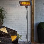 Quartz Element Grey 2kW Electric Standing Heater Grey