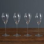 Set of 4 Prosecco Flute Glasses Clear