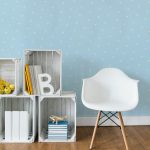 Carousel Ditsy Single Stars Blue Wallpaper Blue
