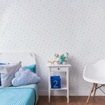 Carousel Ditsy Stars Blue and Red Wallpaper Blue