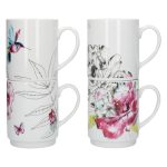 Heavenly Hummingbird Stacking Mugs White