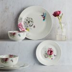 Heavenly Hummingbird 12 Piece Dinner Set White