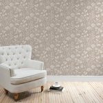 Fen Natural Floral Wallpaper Natural (Brown)