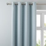 Brighton Duck Egg Textured Eyelet Curtains Duck Egg