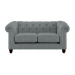 Harrogate Chesterfield 2 Seater Sofa Grace Silver