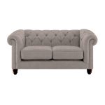 Harrogate Chesterfield 2 Seater Sofa Sherlock Silver