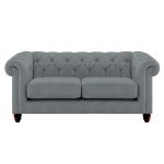 Harrogate Chesterfield 3 Seater Sofa Grace Silver