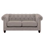 Harrogate Chesterfield 3 Seater Sofa Sherlock Silver