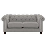 Harrogate Chesterfield 3 Seater Sofa Torin Silver