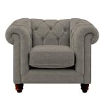Harrogate Chesterfield Armchair Como Silver