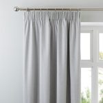 Luna Brushed Dove Grey Blackout Pencil Pleat Curtains Dove grey