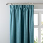 Luna Teal Blackout Pencil Pleat Curtains Teal (Blue)