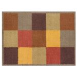 Brown Squares Door Mat Brown